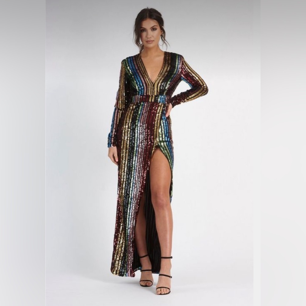 Sequin Maxi Dramatic Dress